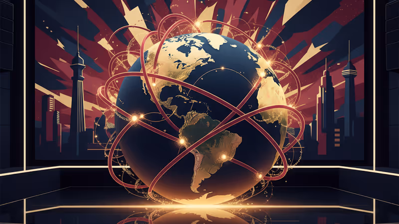 강렬한 대비를 이루는 영화관 스크린의 현대적인 전경