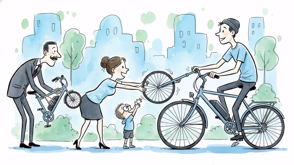 シェア前提の電動自転車、家族の移動を変える新発想