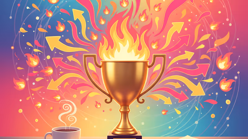 A lonely trophy on a messy desk representing the pressure of former gifted kids.