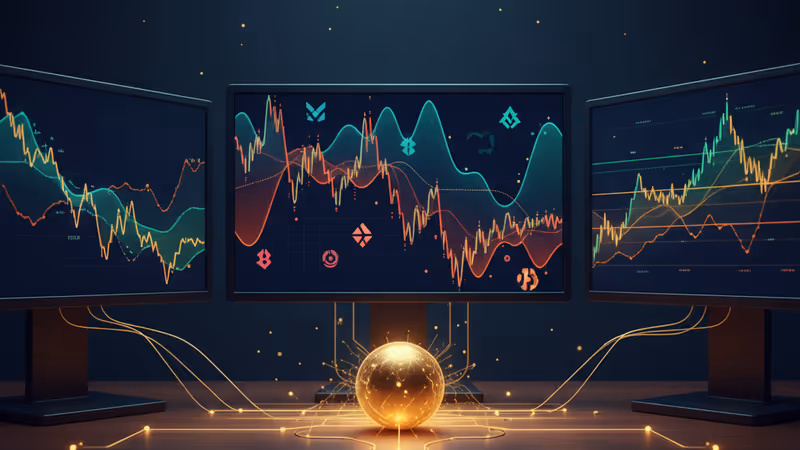 低迷するアルトコイン市場と輝くビットコインの対比図