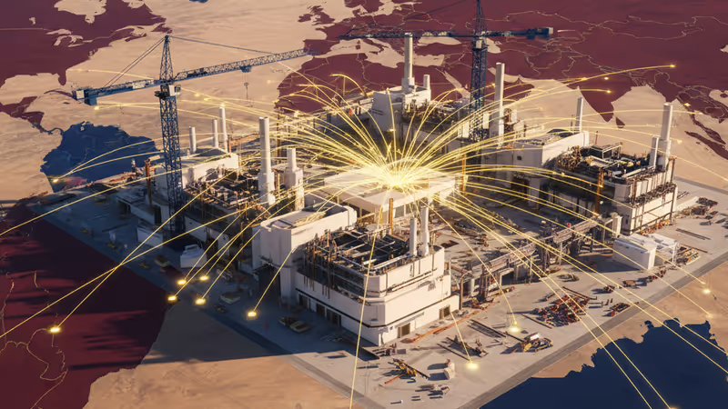 애리조나 사막에 건설 중인 대규모 TSMC 반도체 공장 전경