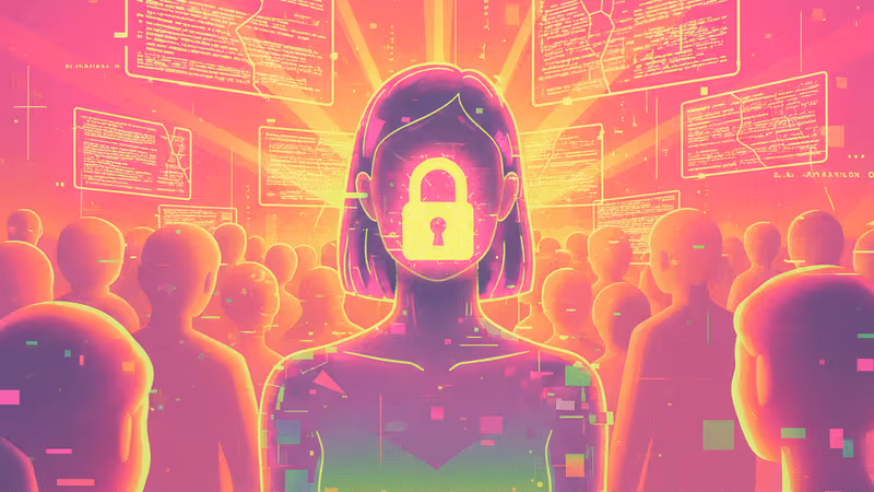 Silhouette of a person with a digital padlock on their mouth and social media icons