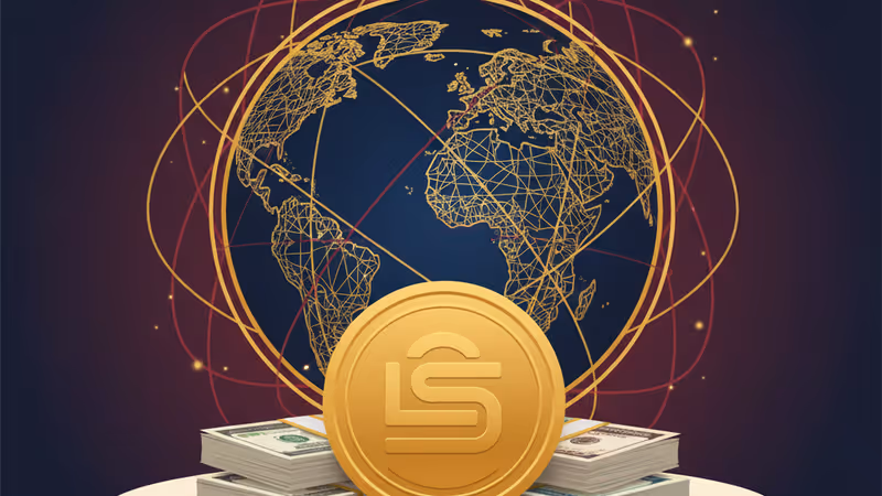 象徵美國簽證金錢門檻的天平與美金