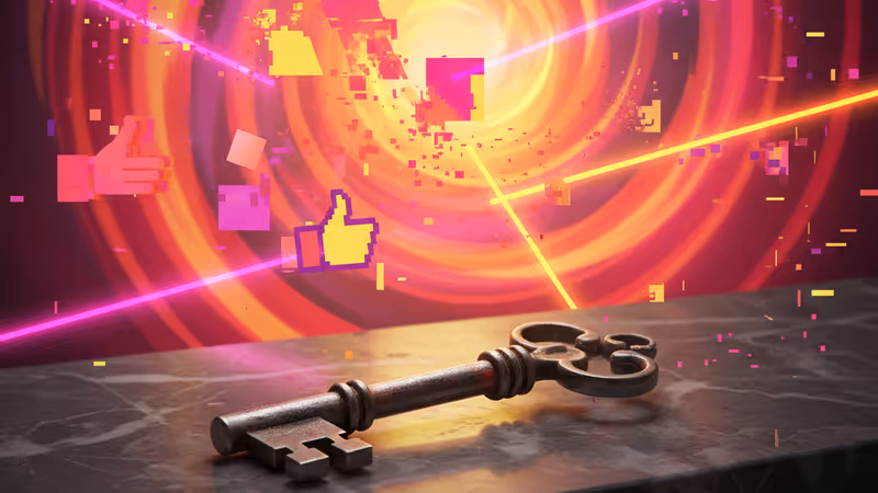 A mysterious key on a kitchen counter in a cinematic setting