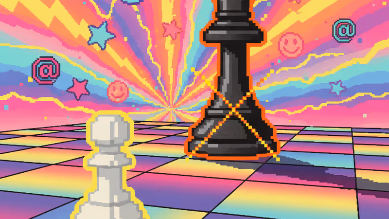 A strategic chess move symbolizing workplace revenge