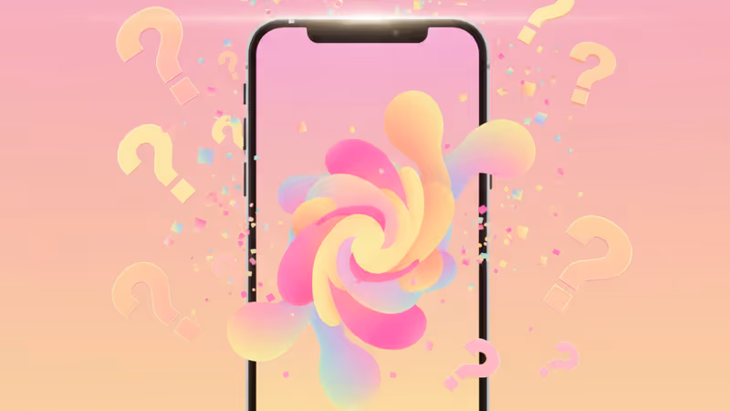 기묘한 인터넷 밈이 띄워진 스마트폰 화면 이미지