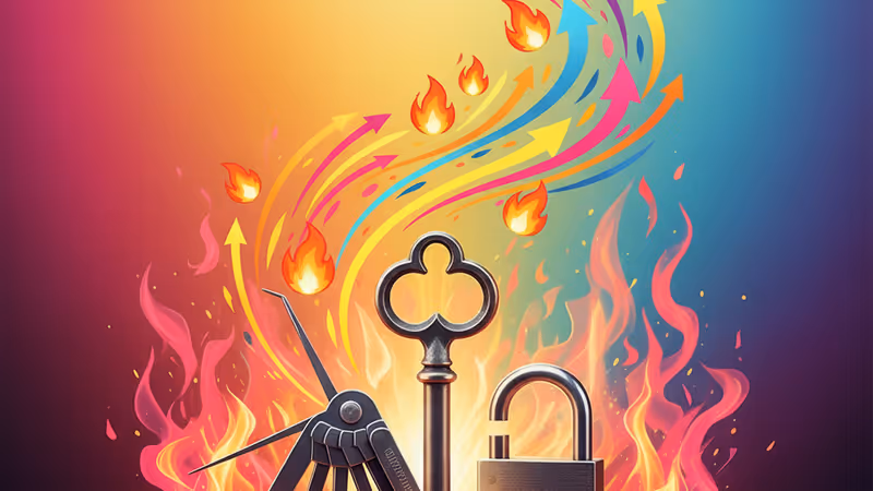 一邊是門後燃燒的火光，一邊是寒冷空蕩的公寓走廊