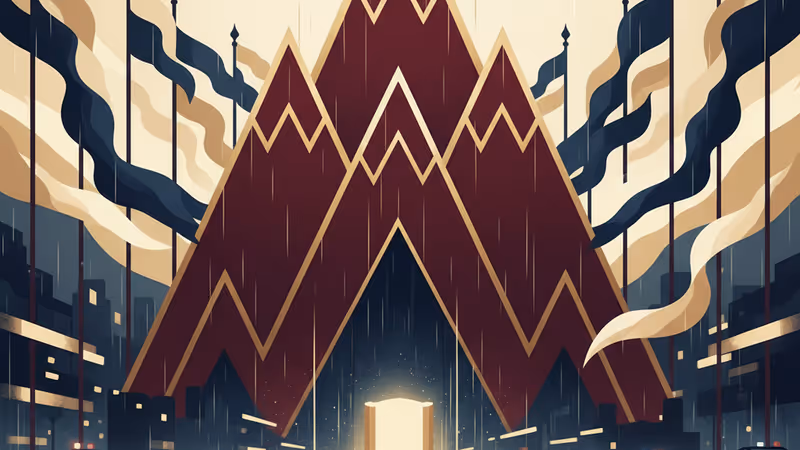 彈孔貫穿的汽車擋風玻璃與陰暗的天空背景