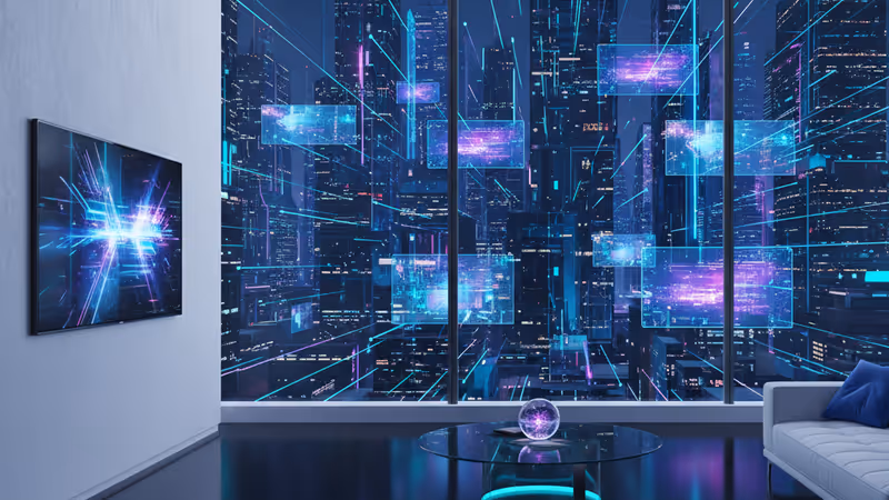 LG OLED evo W6 壁紙電視完全貼合牆面的展示場景