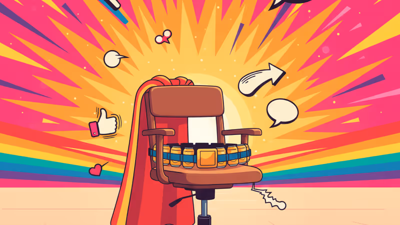 심슨 가족 더프맨의 상징적인 벨트와 망토가 놓여있는 모습