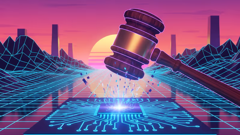 イーロン・マスク氏とAIの法廷対決を象徴するイメージ画像