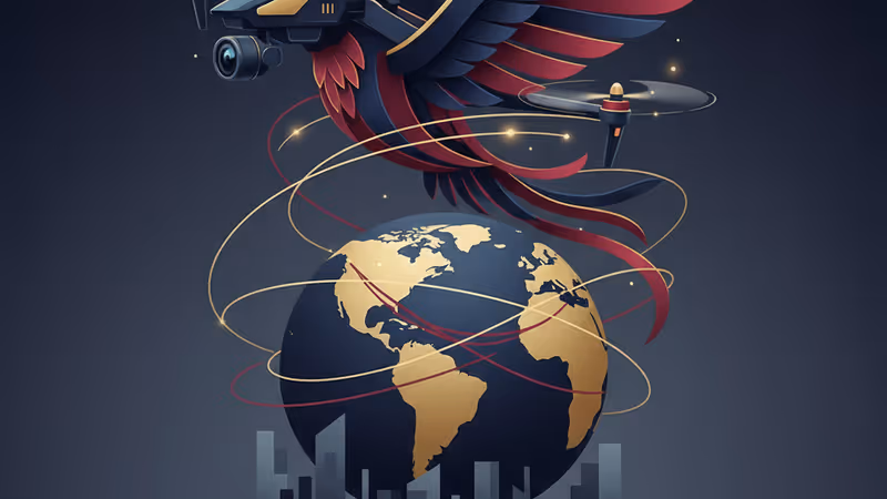 Conceptual image symbolizing Trump's intervention in Iran