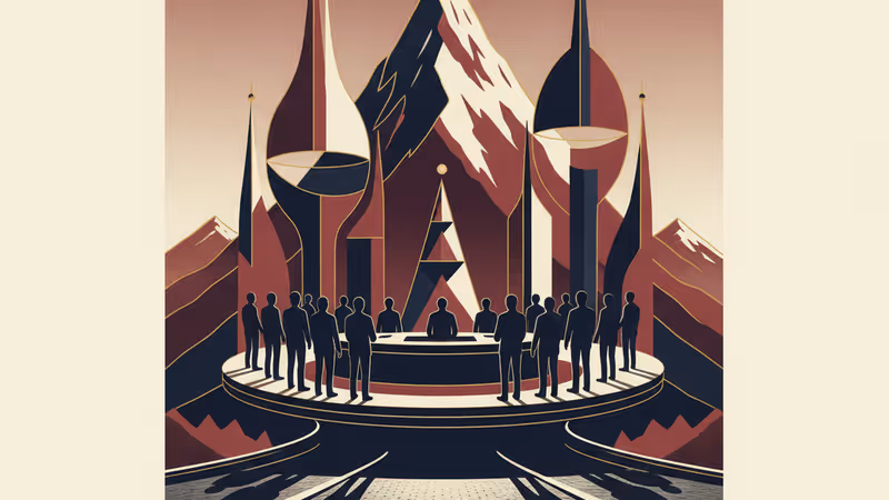 モノクロの荒涼とした風景と長く伸びる人影