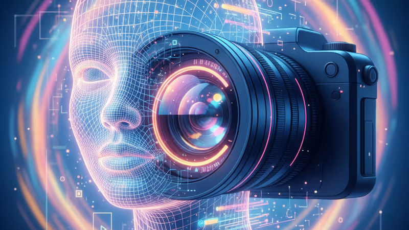 Digital wireframe of an actress face being scanned