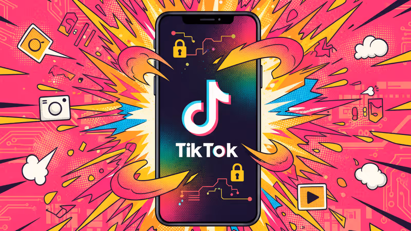 TikTok 新版服務條款與數據安全意象圖