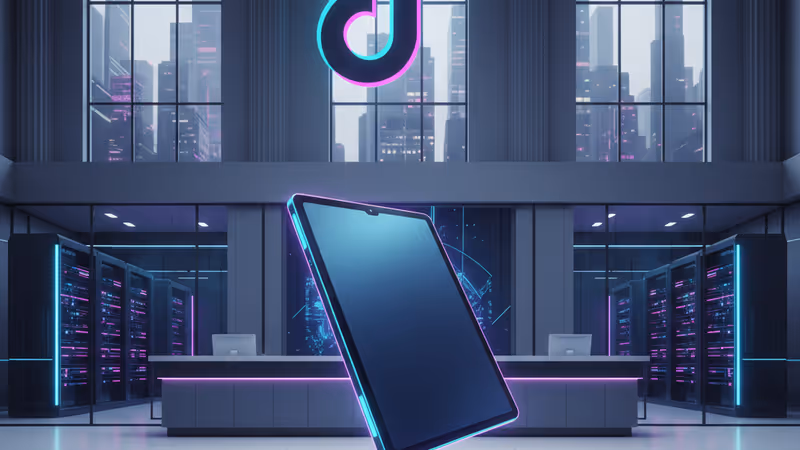 象徵 TikTok USDS 合資企業成立的商務洽談場景