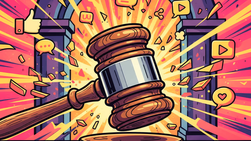 Close-up of a judge's gavel in a somber courtroom