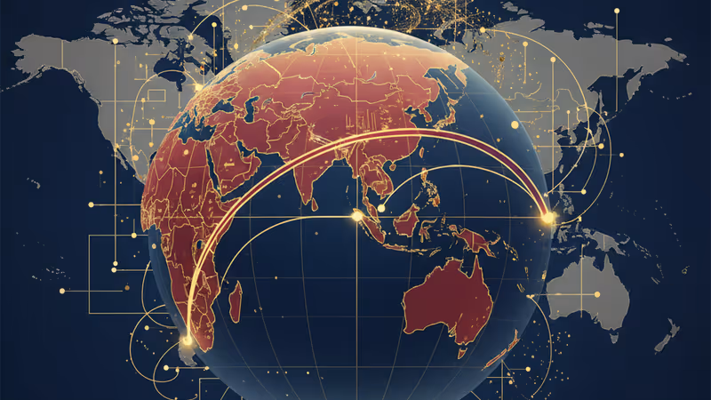 台湾と米国の国旗と15%の関税率を示すグラフ