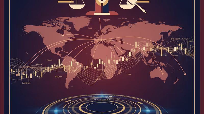 全球經貿與關稅壁壘的數位藝術圖像