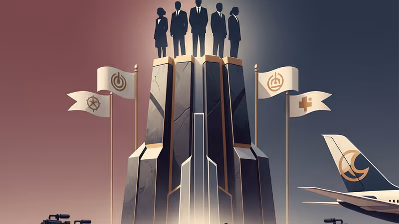 Press briefing setup before Trump's Davos departure