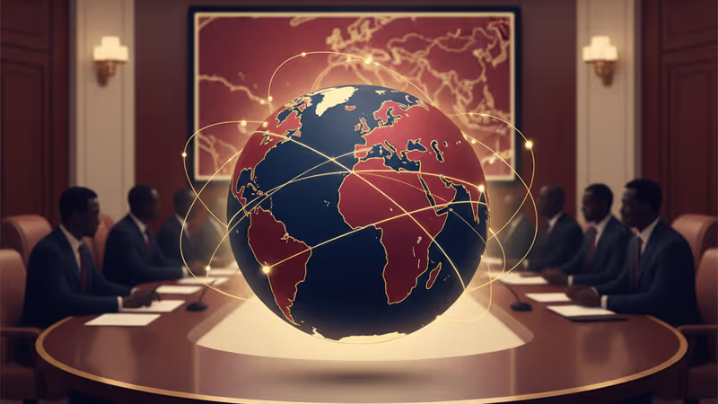 川普總統針對伊朗局勢發表強硬談話後的嚴肅神情