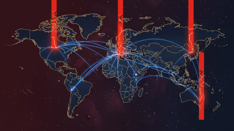 2025년 미국의 대외 정책 변화를 상징하는 체스판 이미지