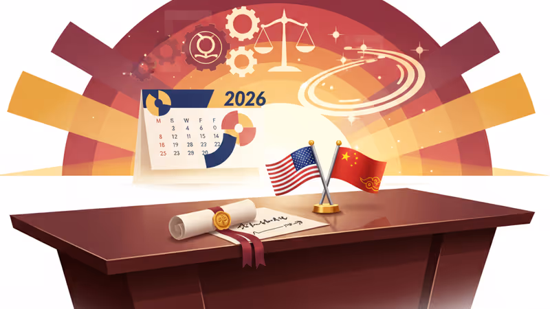 아시아 지도 위에서 악수하는 모습과 경제 차트