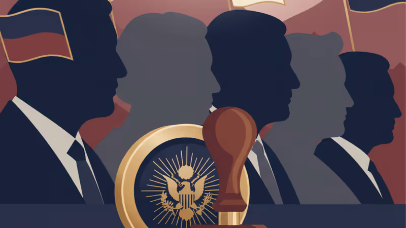 美國白宮辦公桌上被蓋上否決戳記的法案文件