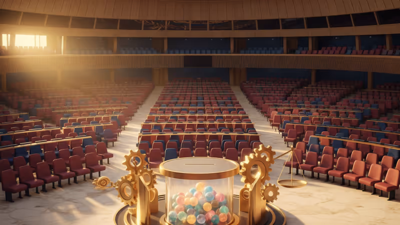 Interior view of the UN General Assembly hall