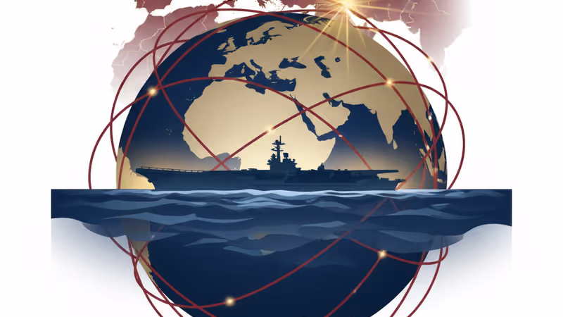 이란 해안으로 향하는 미국 해군 함대의 위용