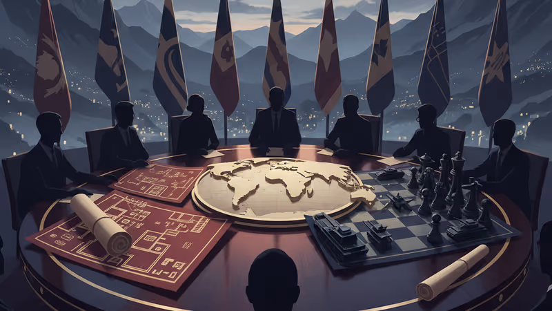 加薩重建藍圖與全球多處軍事衝突點的數位世界地圖