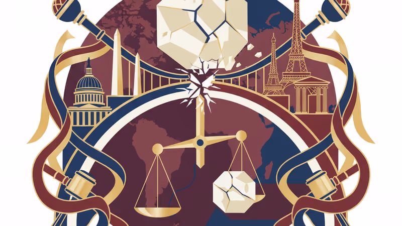 Conceptual image of diplomatic strain over Greenland between USA and Europe