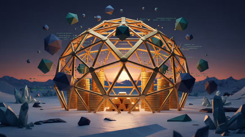 グリーンランドの地図と株価チャートが重なるイメージ