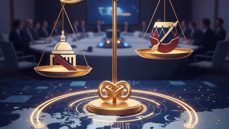 川普在達沃斯演講與背景中的北極冰蓋圖景