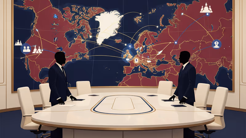 다보스에서 그린란드 전략을 논의하는 외교 회담