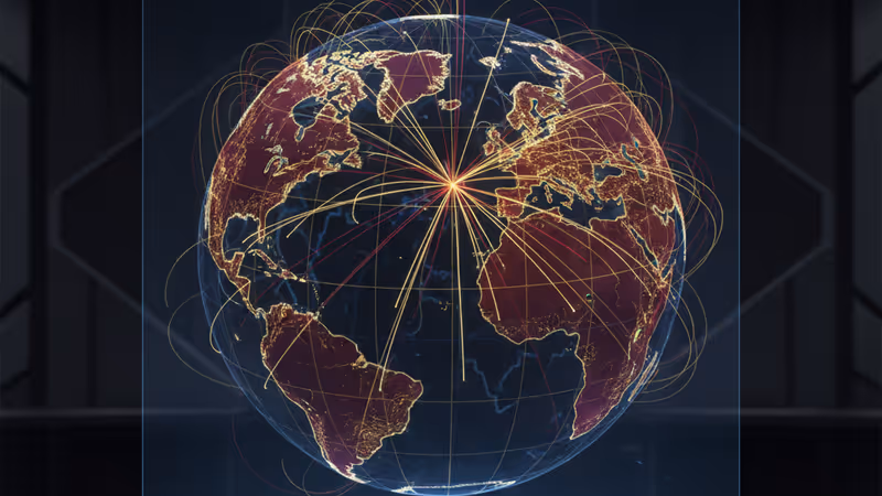 川普政府針對格陵蘭主權與中東政策的戰略象徵圖