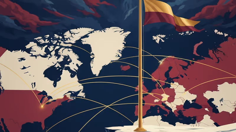 그린란드의 광활한 빙하 지대와 폭풍우 치는 하늘