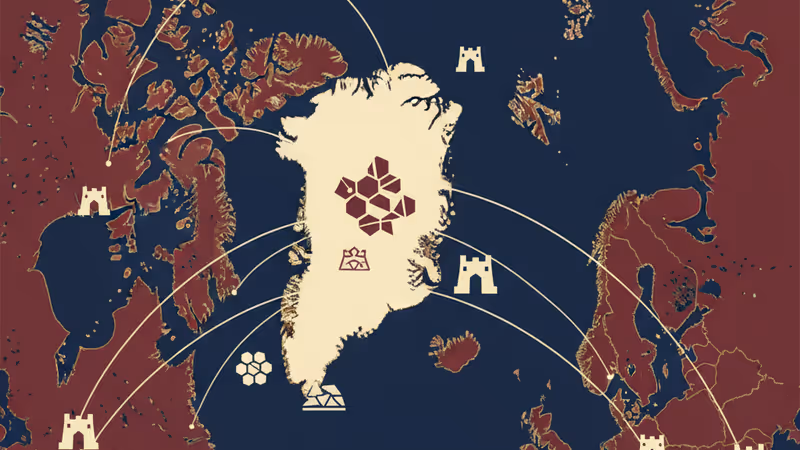 Strategic map of Greenland and the Arctic region