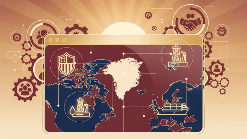 Map of Greenland with strategic US interest overlays