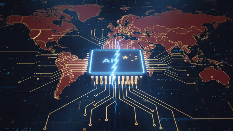 엔비디아 H200 반도체 칩과 미중 무역 긴장감을 상징하는 이미지