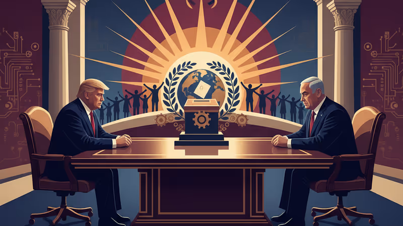 President Trump and PM Netanyahu talking at Mar-a-Lago