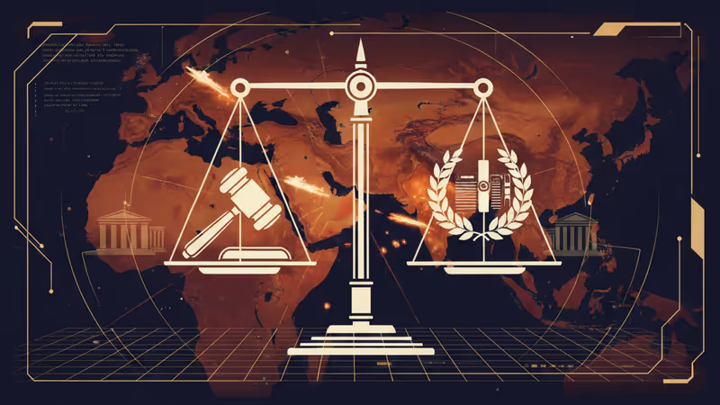 美國戰機在黃昏時分飛越中東邊境的合成意象圖