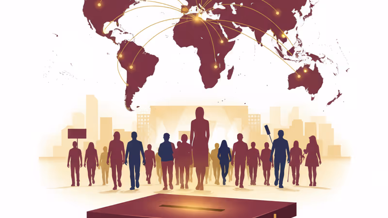 미국 내 히스패닉 식료품점의 가격표를 걱정스럽게 바라보는 손님의 모습