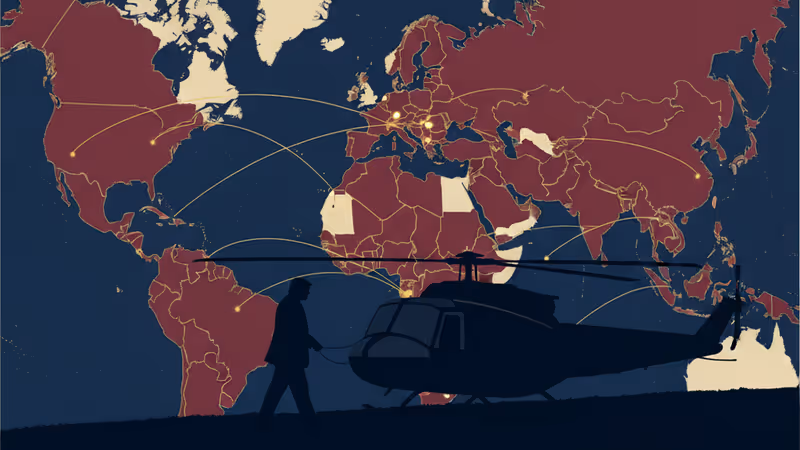 ホワイトハウスで険しい表情を見せるトランプ大統領と北極圏の地政学的緊張