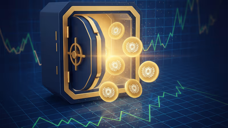 Graphic representing Trump Media stock and digital token rewards