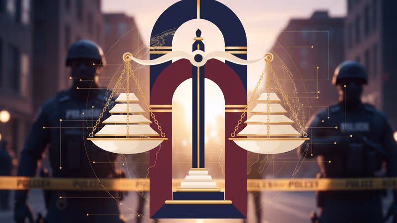 Federal agents patrolling a street in Minneapolis