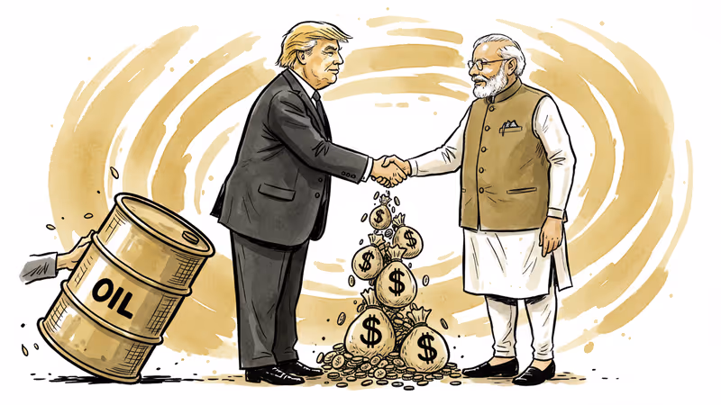 米印貿易協定で関税18%に削減、インドのロシア産石油購入停止へ