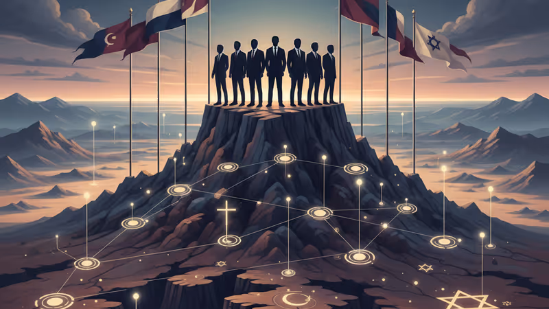 Tactical map and geopolitical symbols over Nigeria