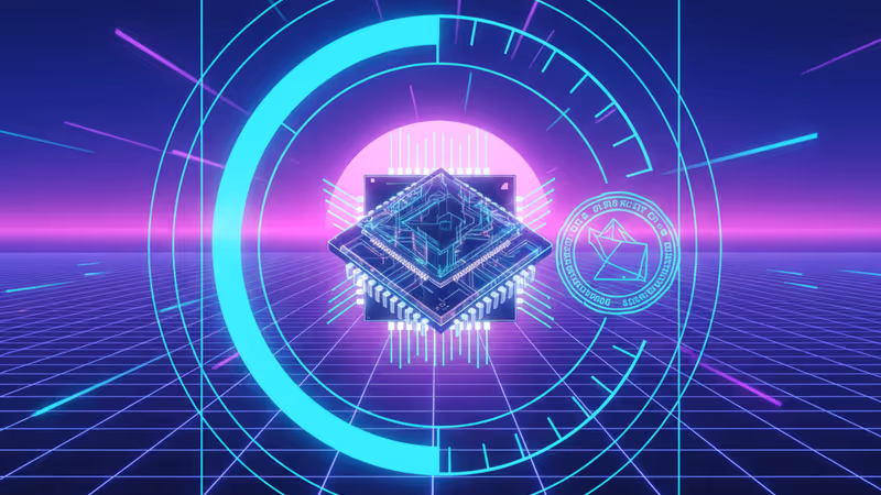 象徵 Nvidia H200 晶片與美中貿易關係的示意圖