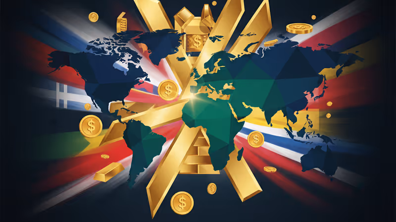 Visual representation of the impact of Trump's reciprocal tariffs on the global economy